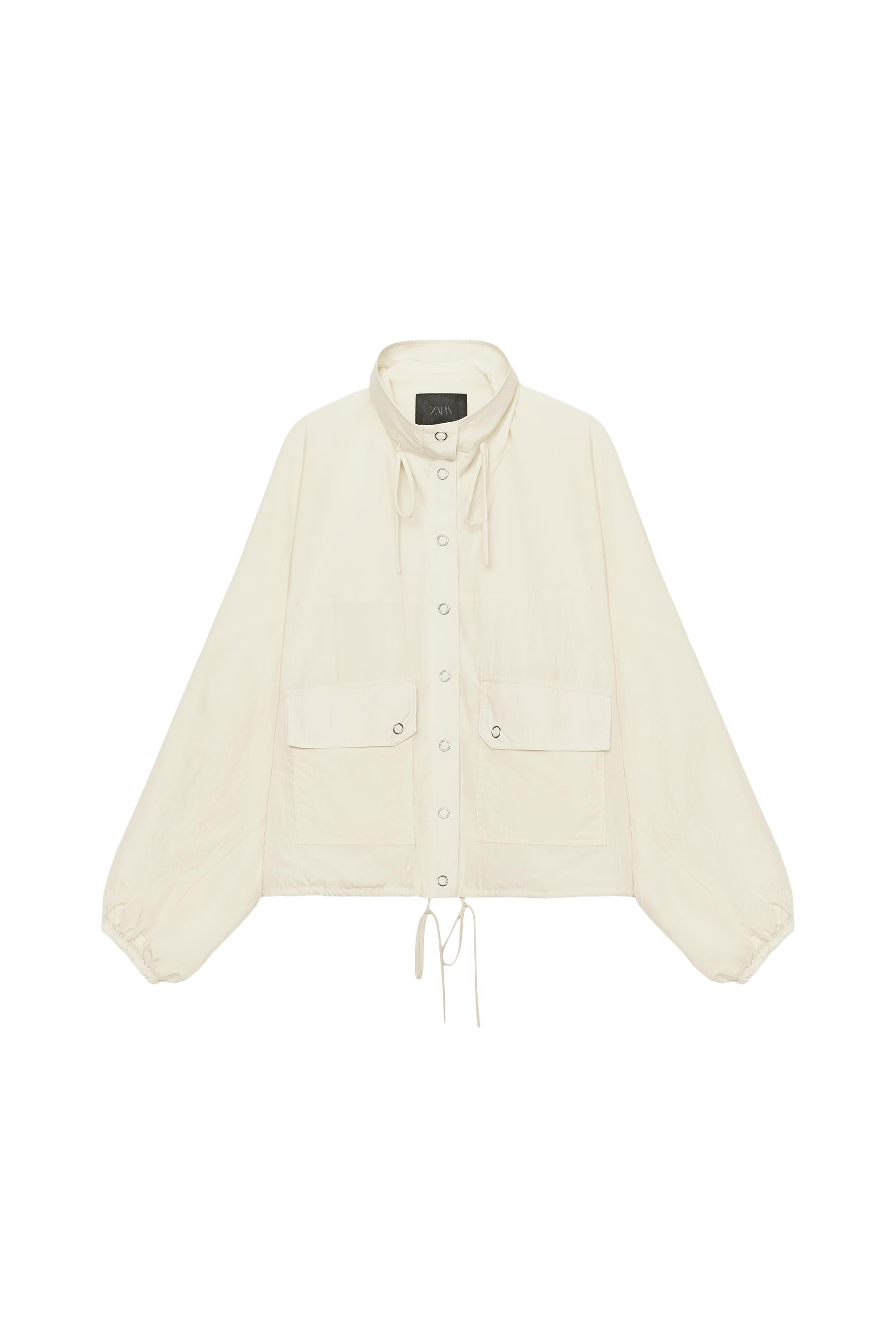 ZARA ナイロンポケットジャケット NYLON JACKET WITH POCKETS - Beige | ZARA South Africa