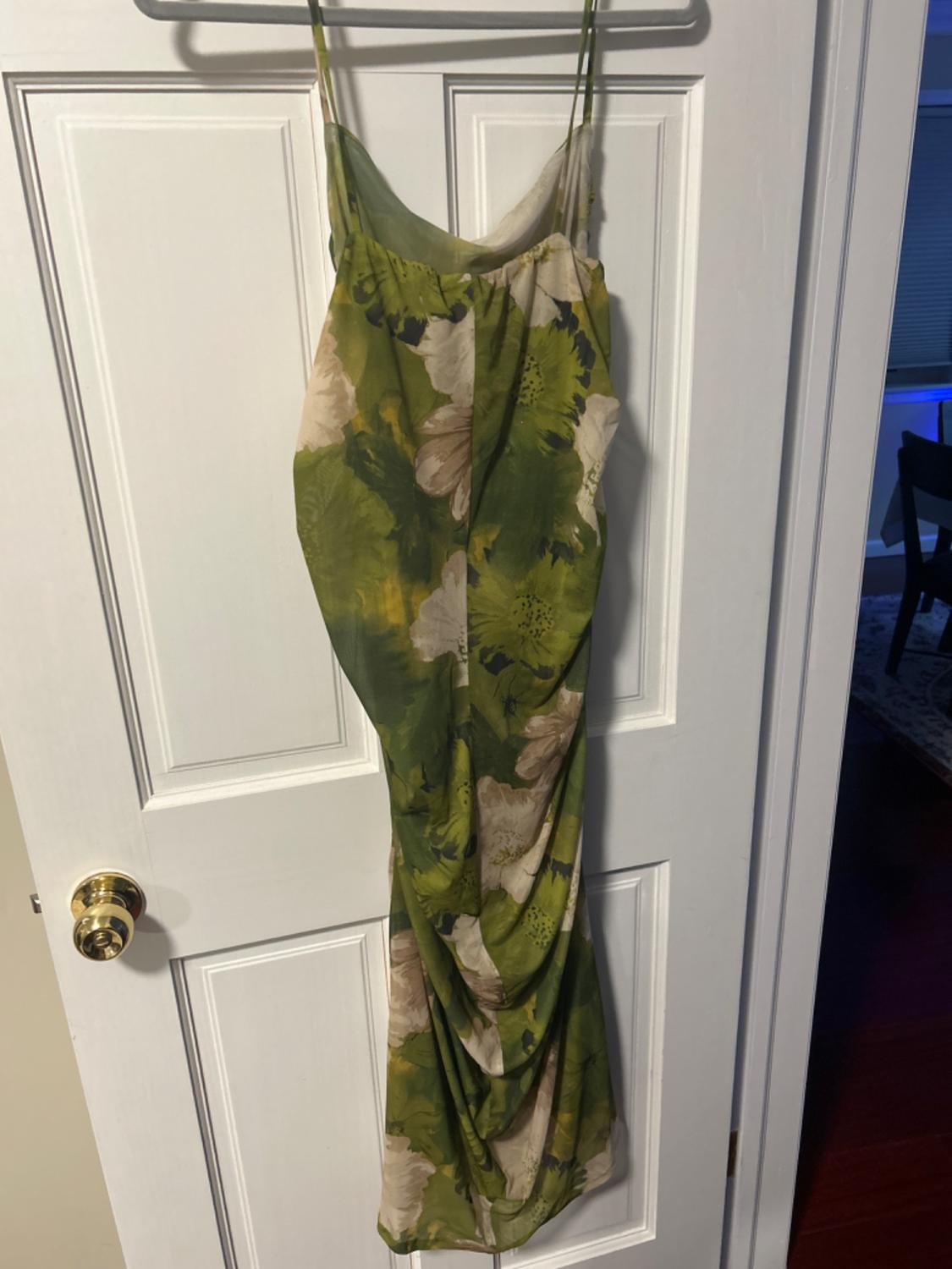 RUCHED TULLE DRESS
