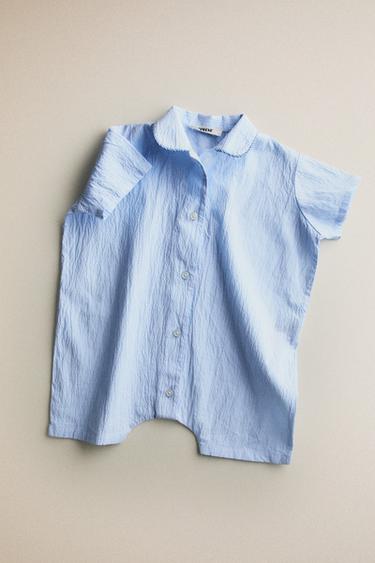 KIDS' SHORT ROMPER - Light blue by Zara