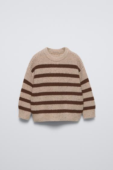 JERSEY PUNTO RAYAS - Beige-marro de Zara - Imagen 0