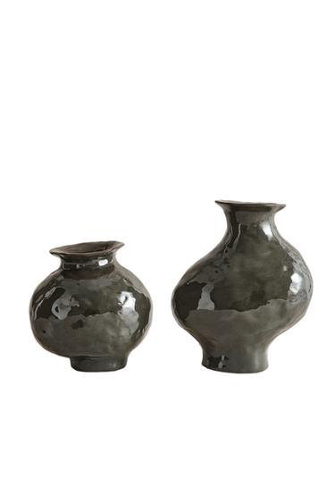 IRREGULAR CERAMIC VASE - Greys by Zara