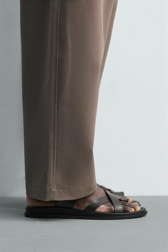 SUEDE STRAPPY SANDALS - Sea green by Zara - Image 0
