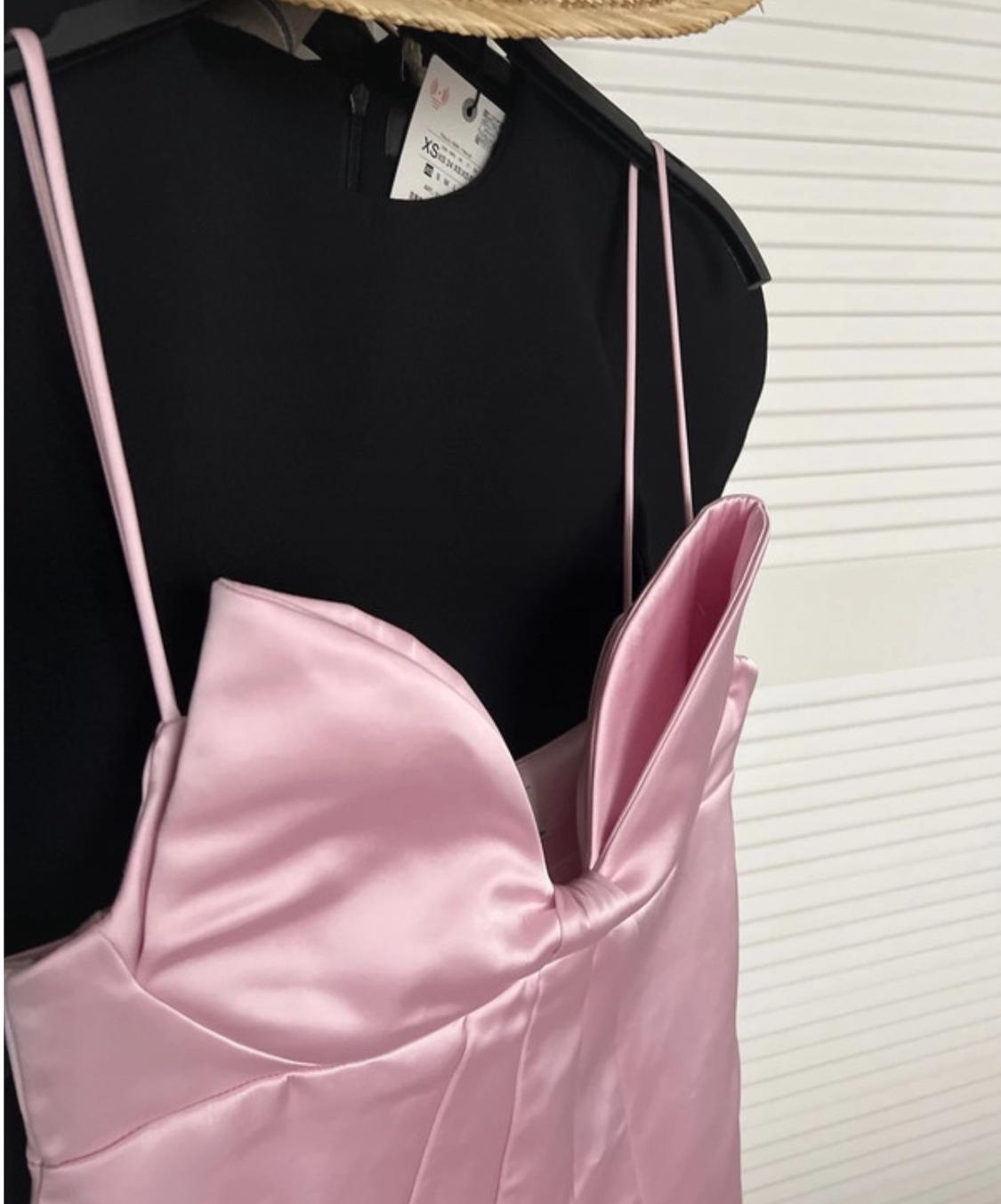 VESTIDO ZARA ROSA LAZO HARRY LAMBERT DISNEY M - Image 2