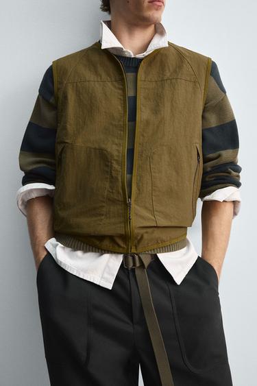 LIMITED EDITION TECHNICAL GILET - Khaki by Zara - Image 6