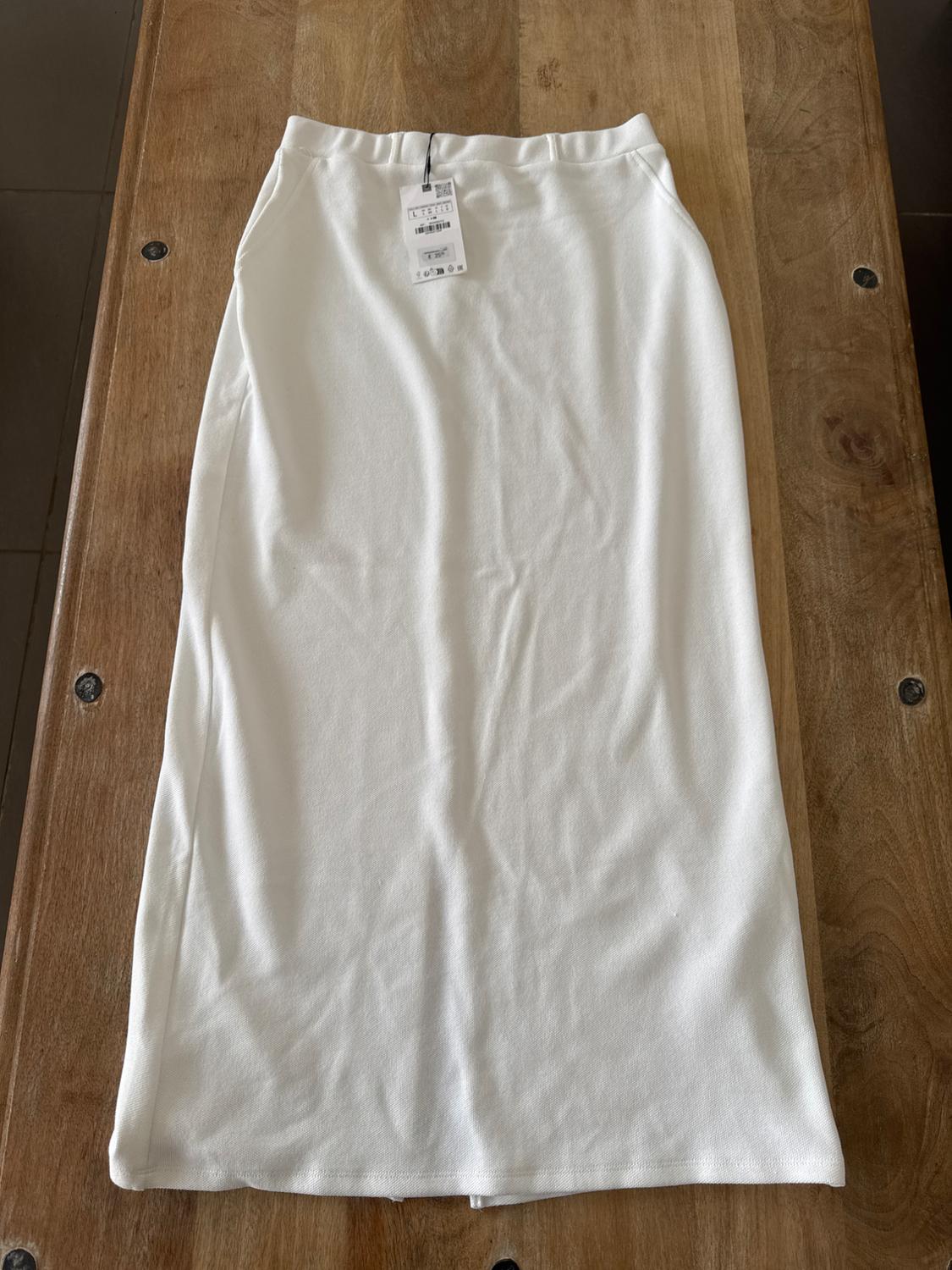LONG SOFT PIQUÉ SKIRT