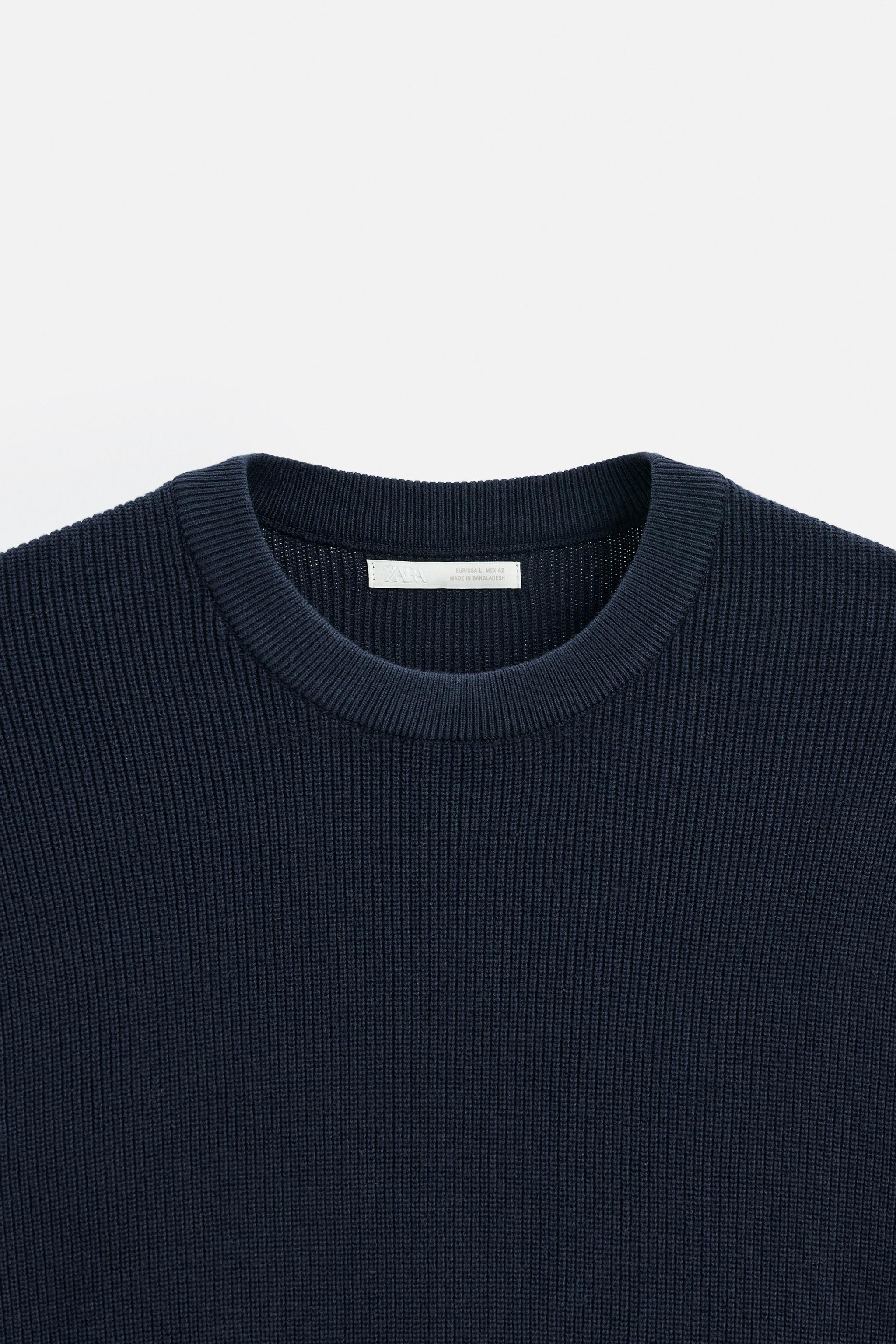 PEARL KNIT T-SHIRT - Navy blue | ZARA United States