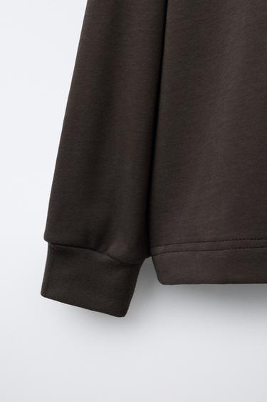 POLO AVEC INSCRIPTION EN VELOURS - Gris anthracite de Zara - Image 3