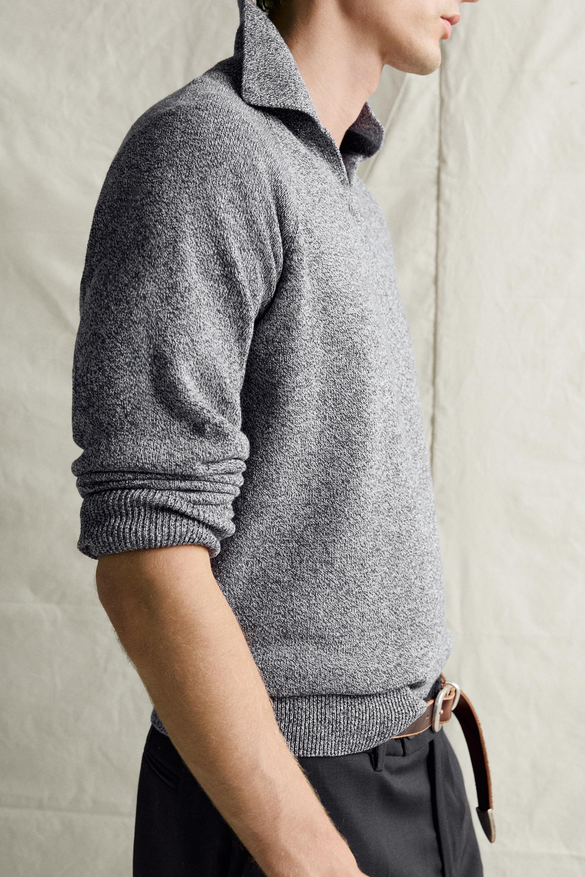 MELANGE REGULAR FIT KNIT POLO