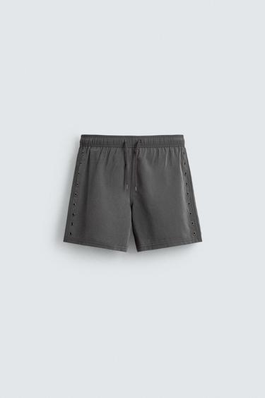BADESHORTS MIT METALLÖSEN - Grau von Zara