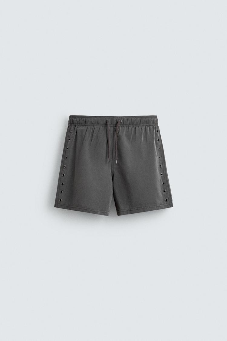 ZARA SWIMMING TRUNKS WITH METAL EYELETS