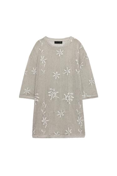 CUERPO OVERSIZE PUNTO HILO METALIZADO - Plata de Zara
