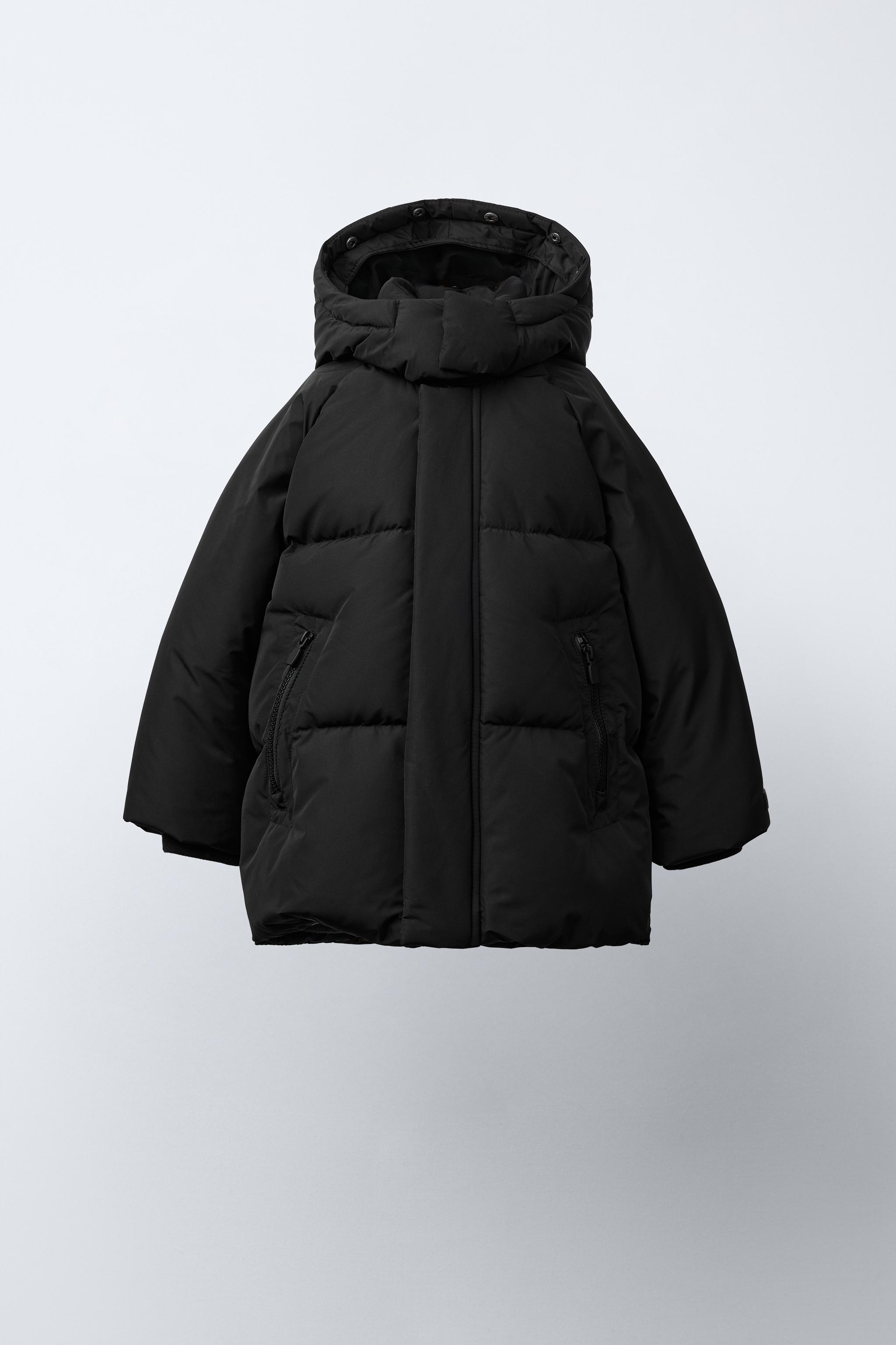 YONEX フード付きロングダウンジャケット L ブラック 撥水・防風ロングダウンジャケット - ブラック | ZARA Japan / 日本