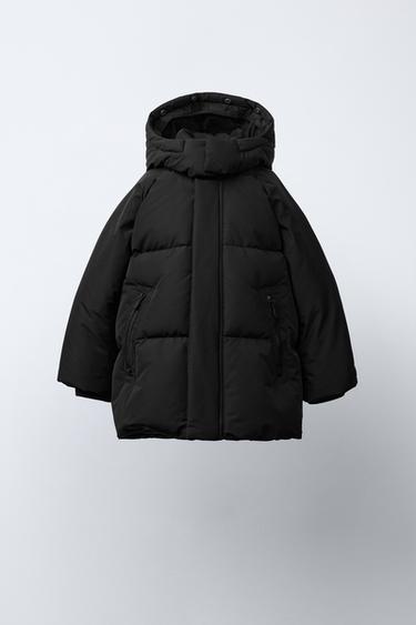 LONG WATER-REPELLENT AND WIND-RESISTANT FEATHER DOWN PUFFER JACKET - Black by Zara - Image 1