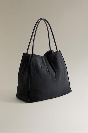 SAC CABAS TISSU TECHNIQUE - Noir de Zara - Image 1