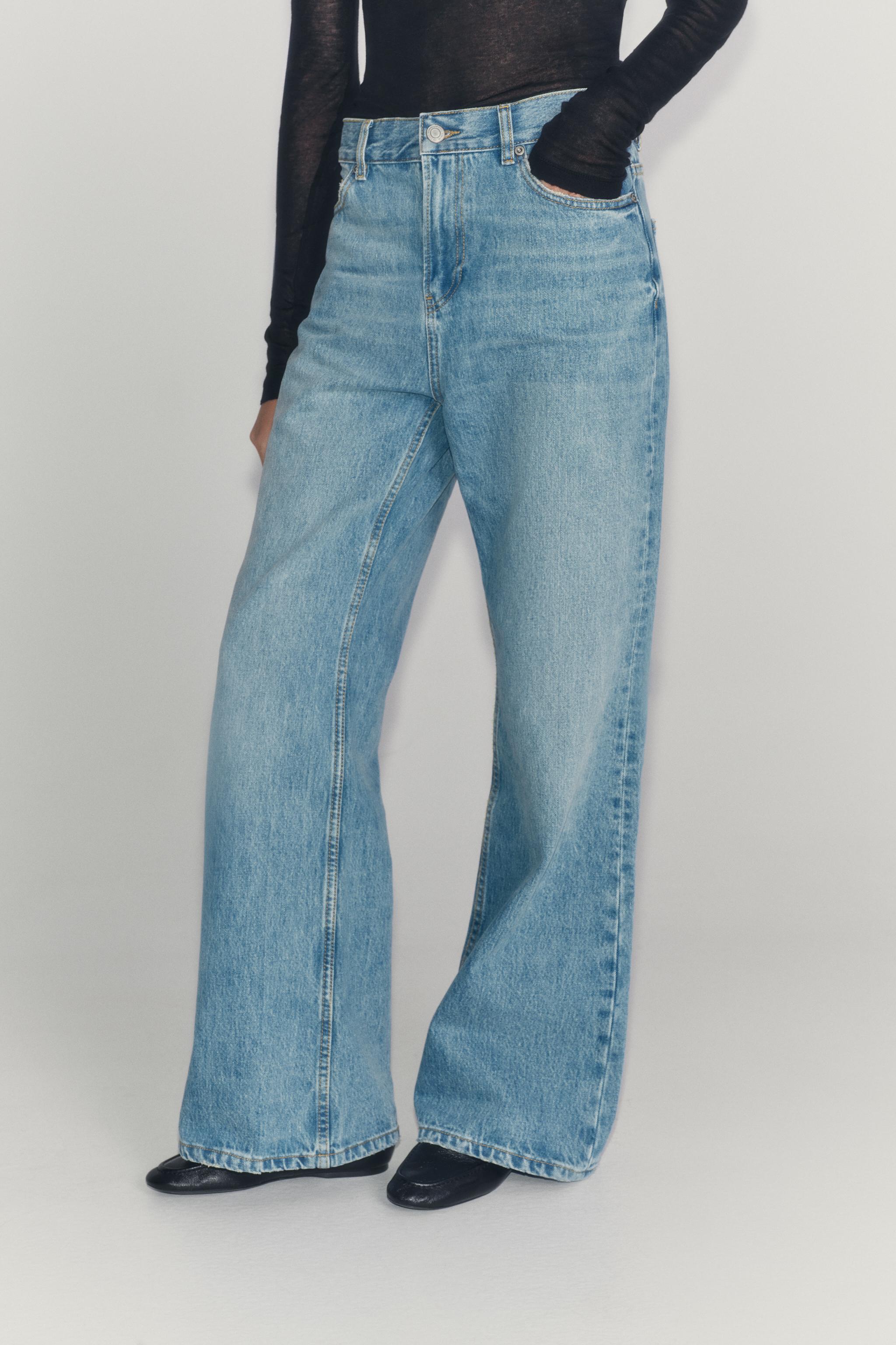 Женские джинсы Zara ZW COLLECTION LOW-RISE RELAXED FLARE JEANS — фото 2