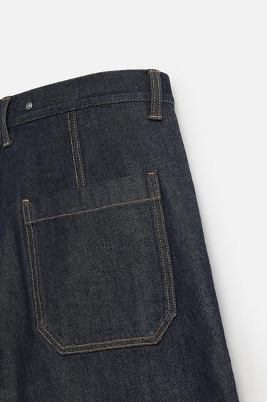 BERMUDA EN DENIM COUPE BAGGY - Bleu de Zara - Image 9