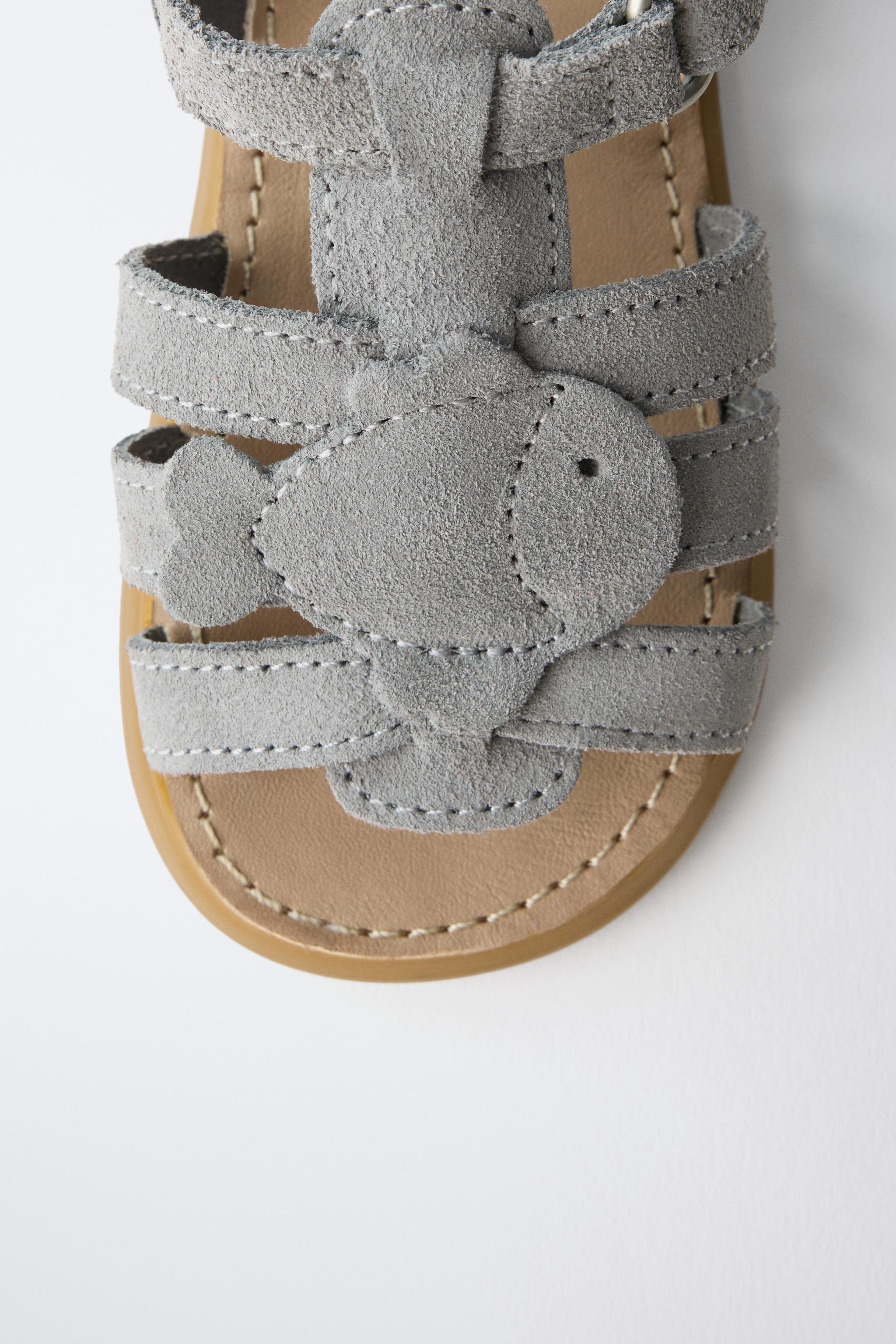 Детские сандалии Zara BAREFOOT FISH LEATHER SANDALS — фото 7
