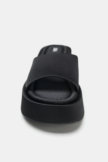SANDALES SATINÉES CHUNKY - Noir de Zara - Image 6