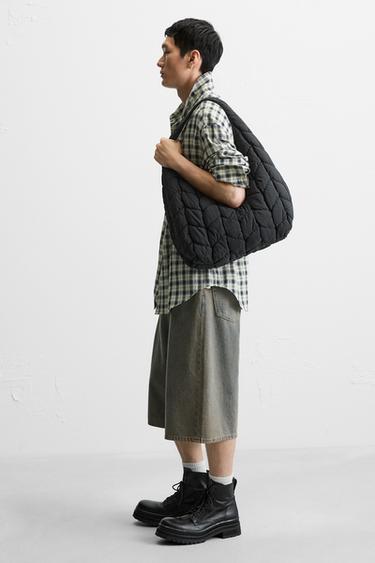 QUILTED NYLON BAG - Black by Zara - Image 1