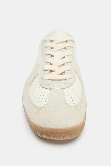 TENNIS EN CUIR - Blanc écru de Zara - Image 5