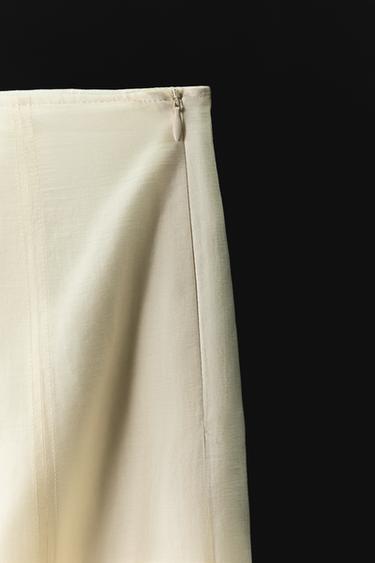 JUPE MIDI BIMATIÈRE ZW COLLECTION - Écru de Zara - Image 12