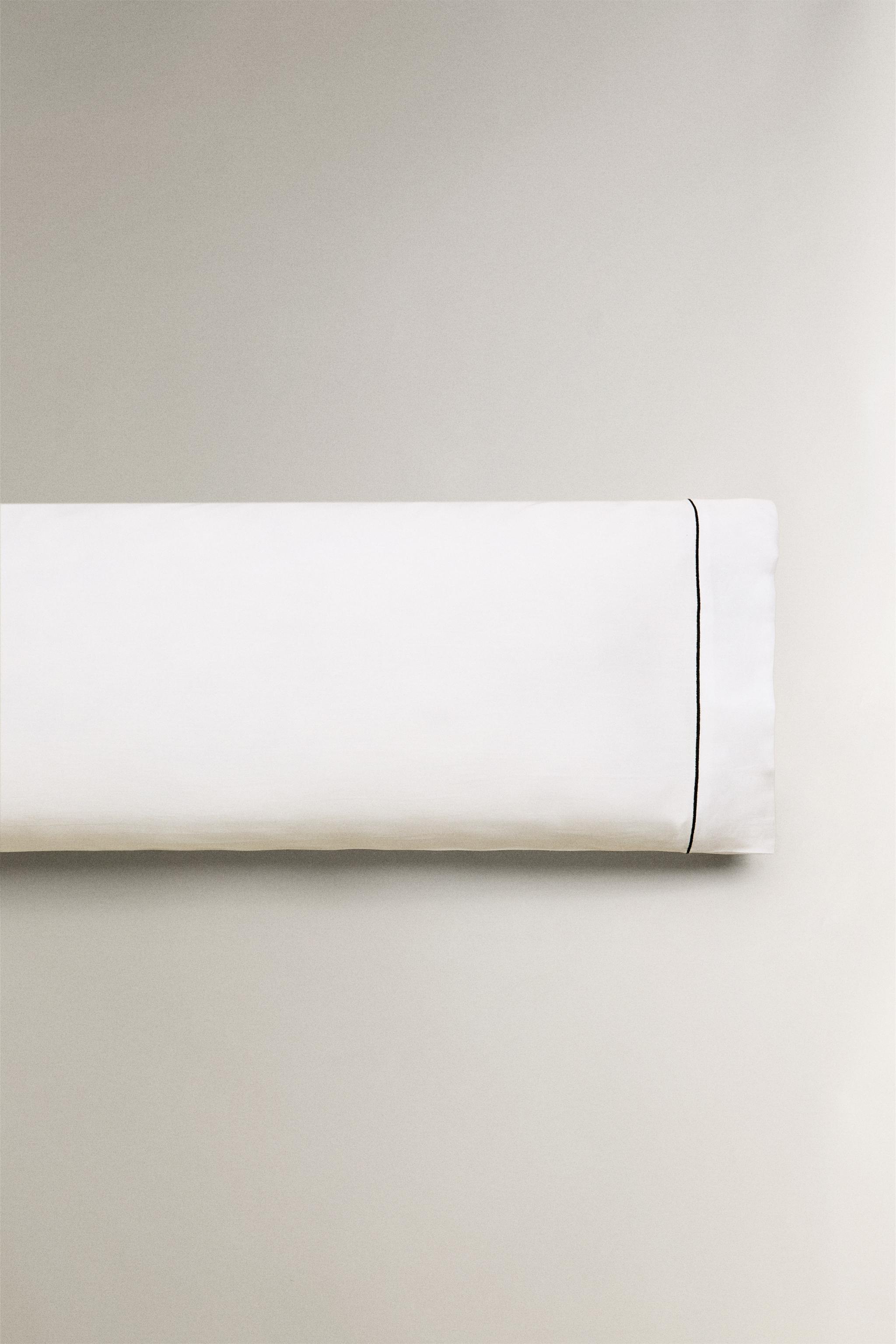 SATEEN PILLOWCASE WITH TRIM