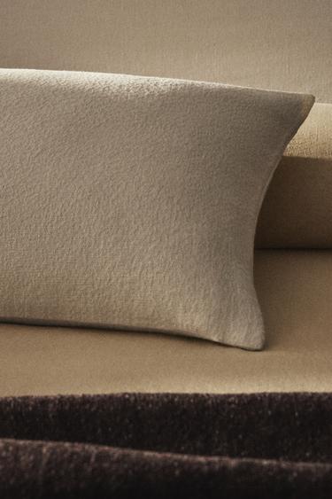 TEXTURED COTTON DUVET COVER - Light beige by Zara