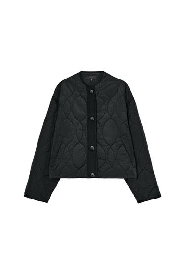 SHORT QUILTED JACKET - Black by Zara