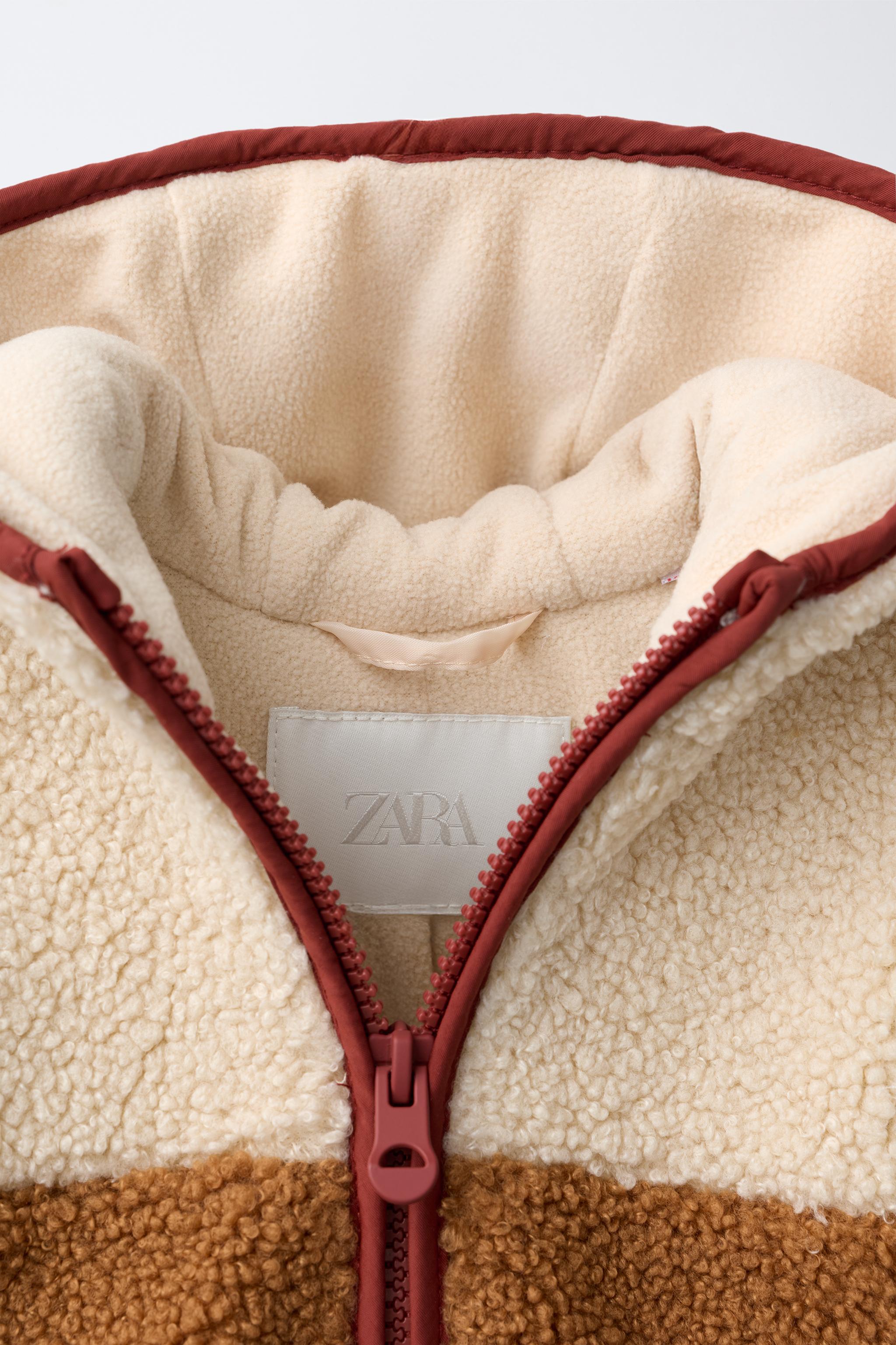 COLORBLOCK SHEARLING JACKET