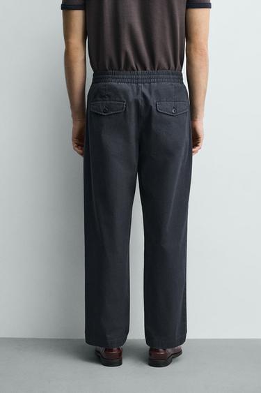 WASHED RELAXED FIT TROUSERS - Grey / Blue by Zara - Image 2