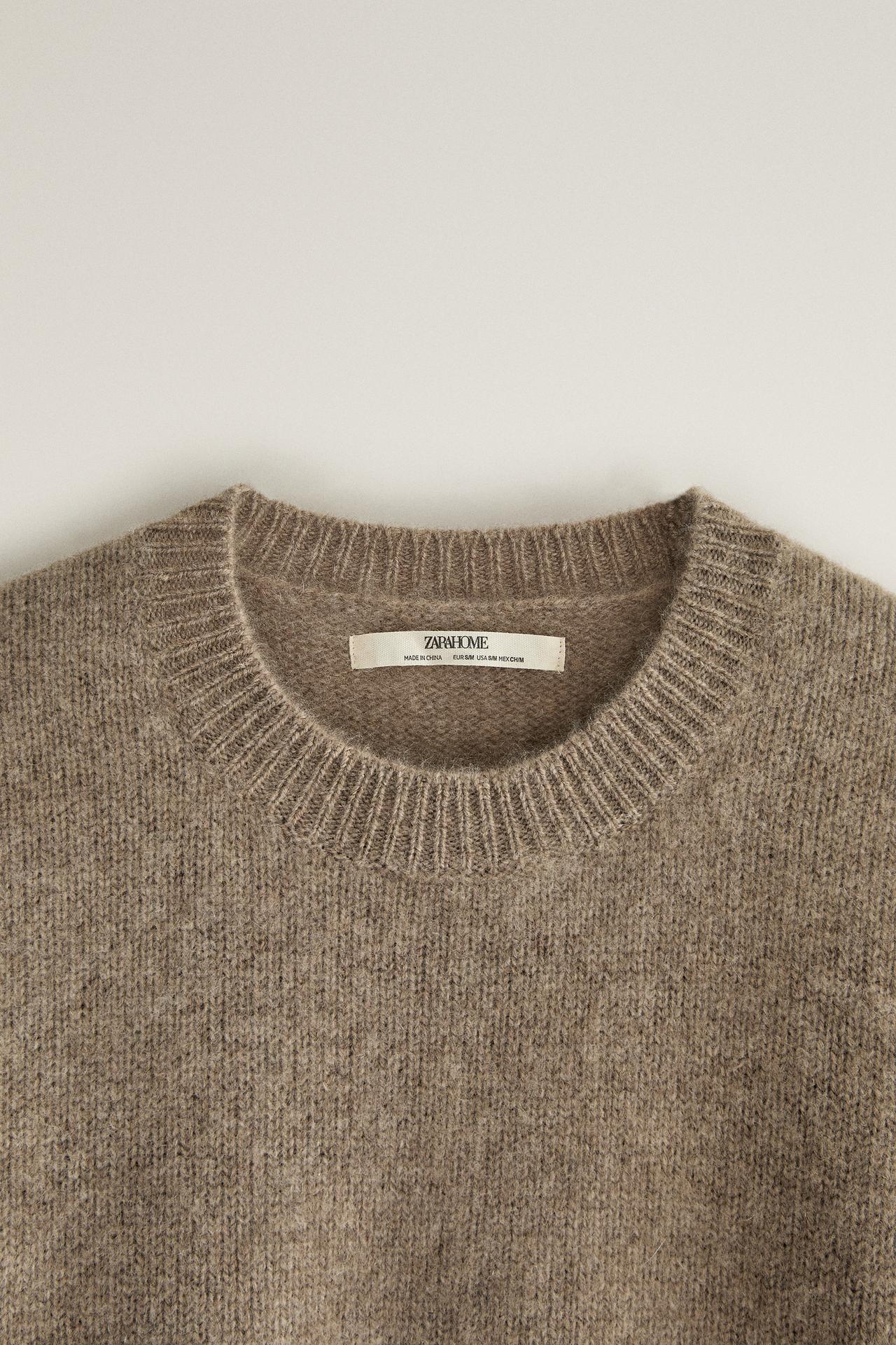 CASHMERE ROUND SNOOD SWEATER — Brown / Taupe