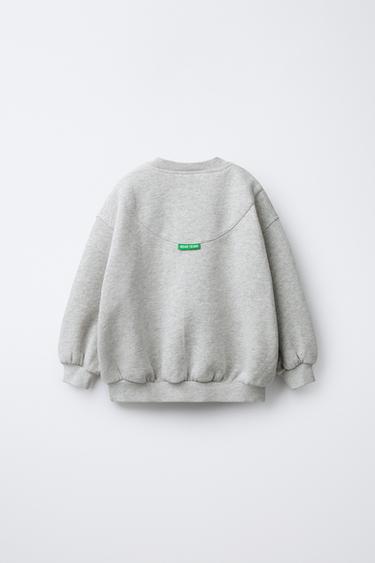 SWEAT OURS BRODÉ - Gris chiné de Zara - Image 1