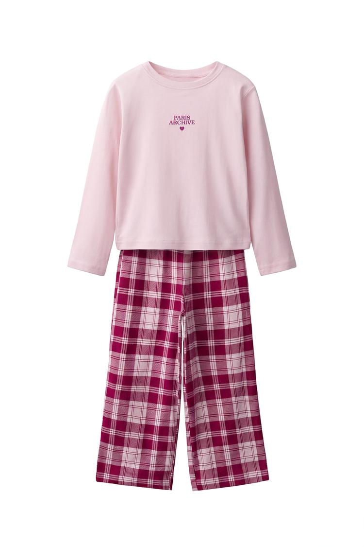 6-14 AÑOS/ PIJAMA ESTAMPADO CUADROS