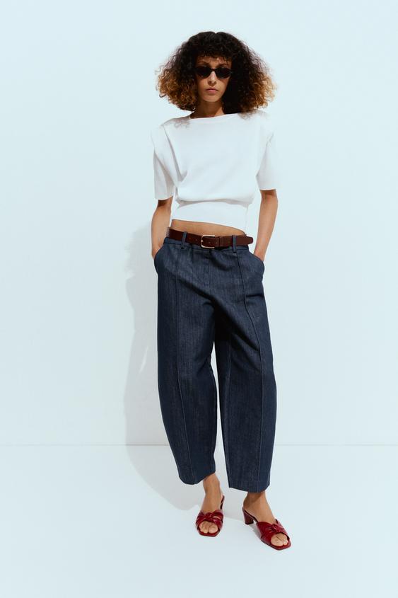 JEANS Z1975 JOGGER WIDE LEG TIRO ALTO - Azul de Zara - Imagen 0