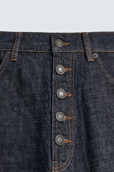 JEAN LOOSE FIT BOUTONS - Indigo de Zara - Image 8