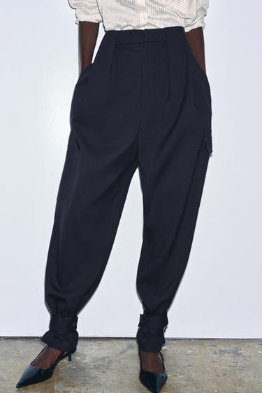 PANTALLONA CARGO ME PENSA ZW COLLECTION LIMITED EDITION - Blu marinari e errët nga Zara