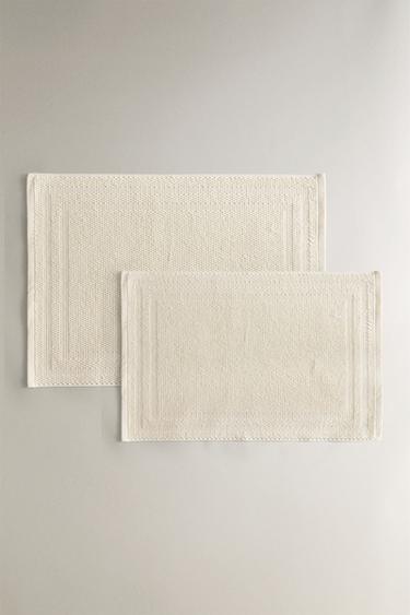 COTTON BATH MAT - Ivory by Zara