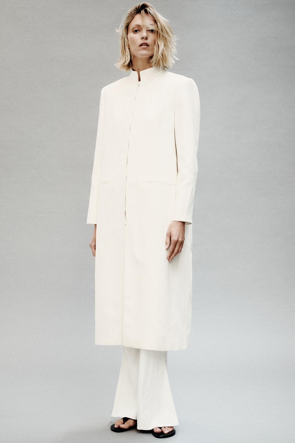 LINEN BLEND FROCK COAT ZW COLLECTION