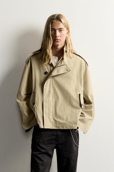 CROPPED TECHNICAL TRENCH COAT - Sand by Zara