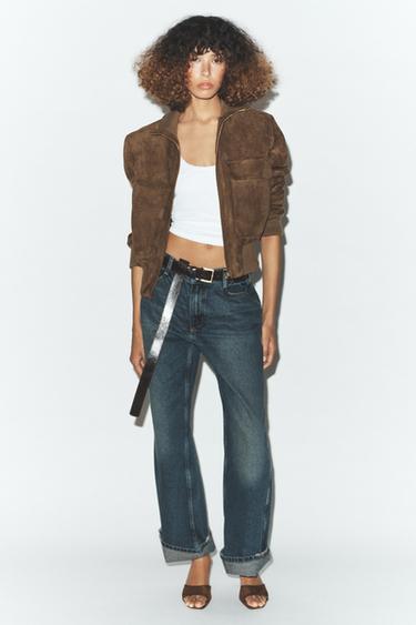 Zara SOONIKKOES PÜSTKRAEGA BOMBER-JAKK - Light beige