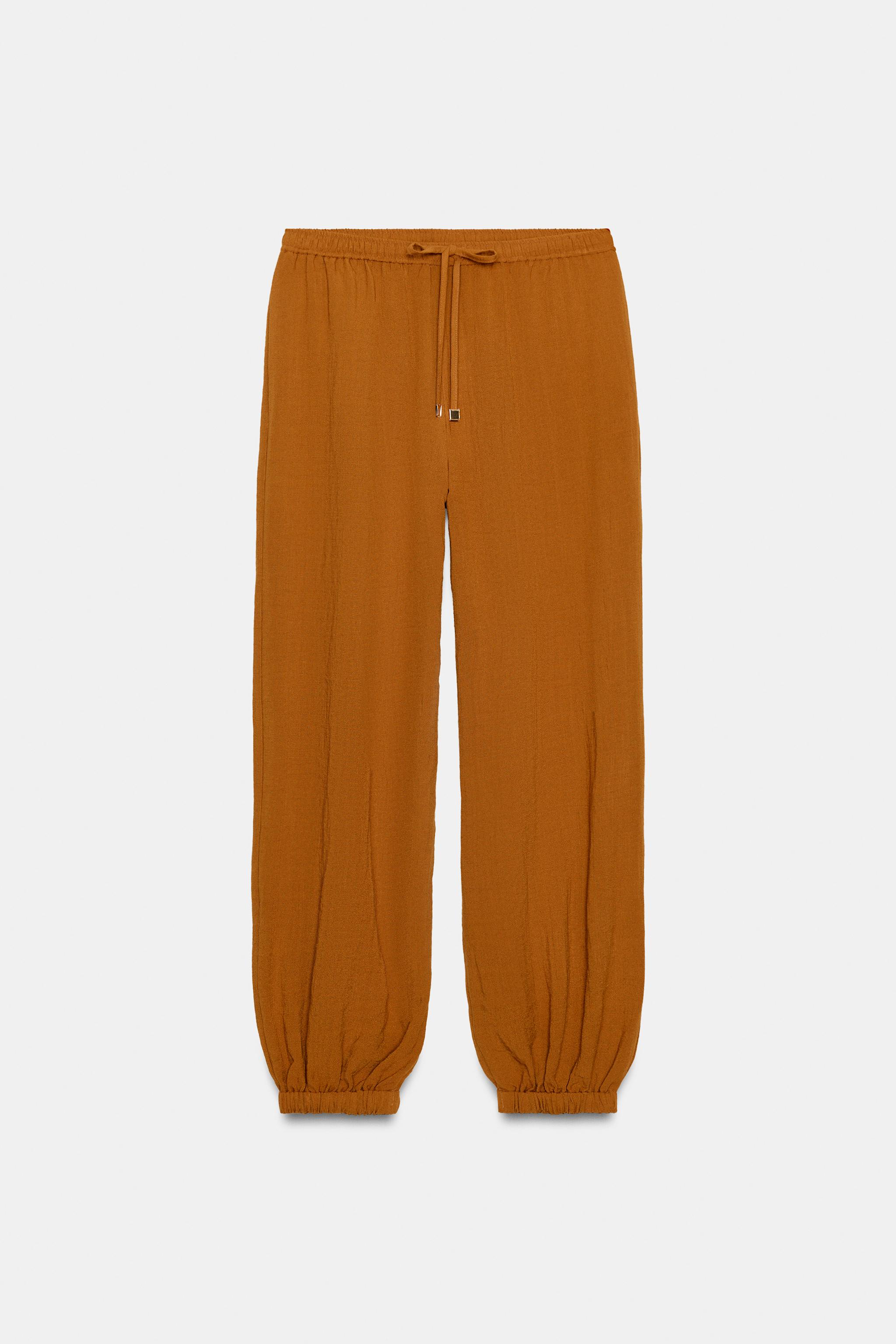 SAROUEL TROUSERS WITH ELASTIC WAIST - Curry | ZARA Spain