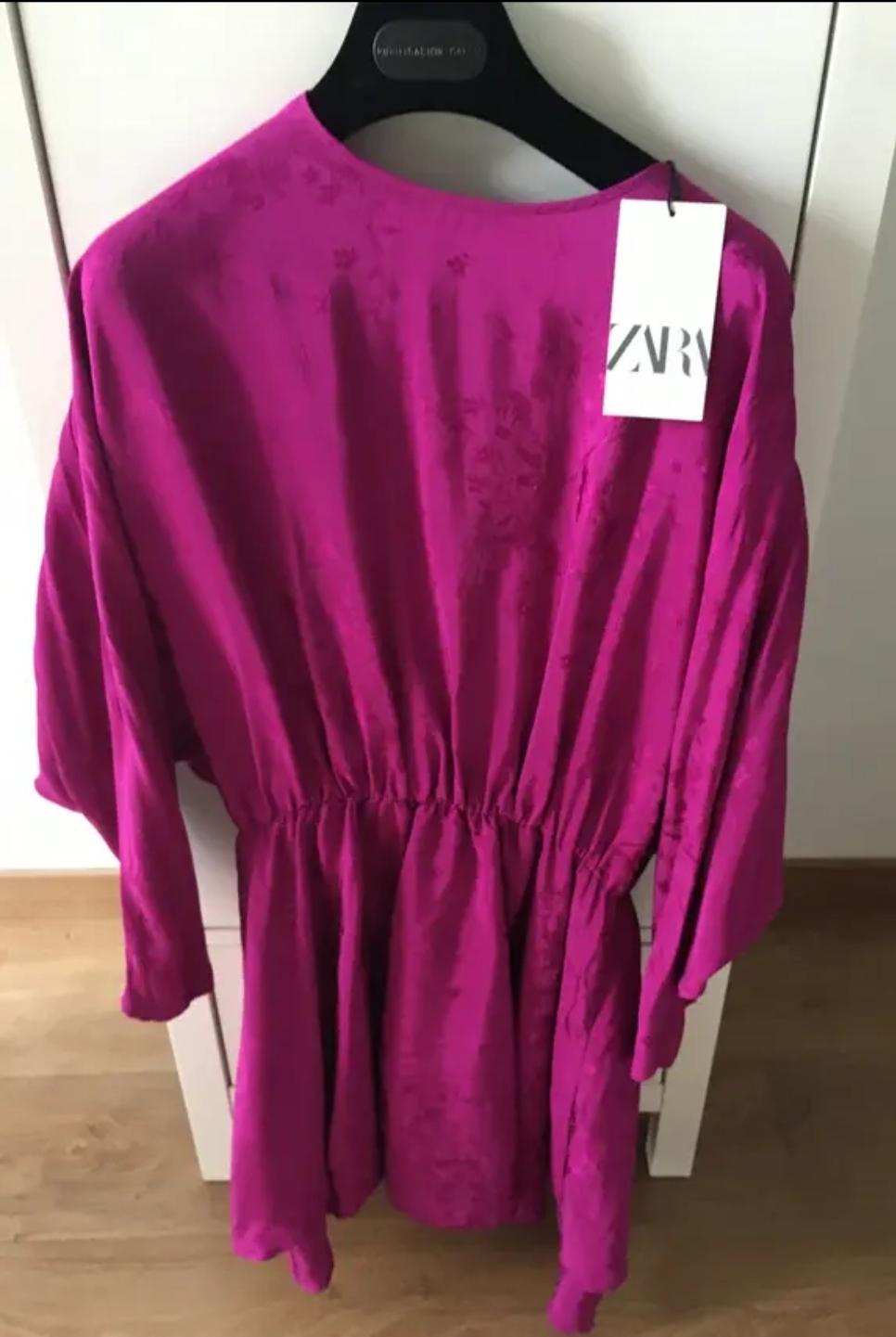 SATIN-FINISH JACQUARD DRESS - Image 2
