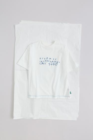 CLARA CEBRIAN © EMBROIDERED AND PRINTED T-SHIRT - White by Zara