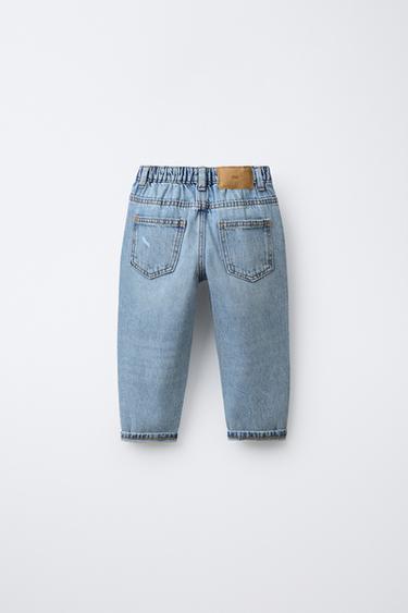 RIPPED LOW BAGGY JEANS - Blue by Zara - Image 1