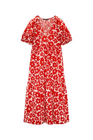 PRINTED POPLIN DRESS