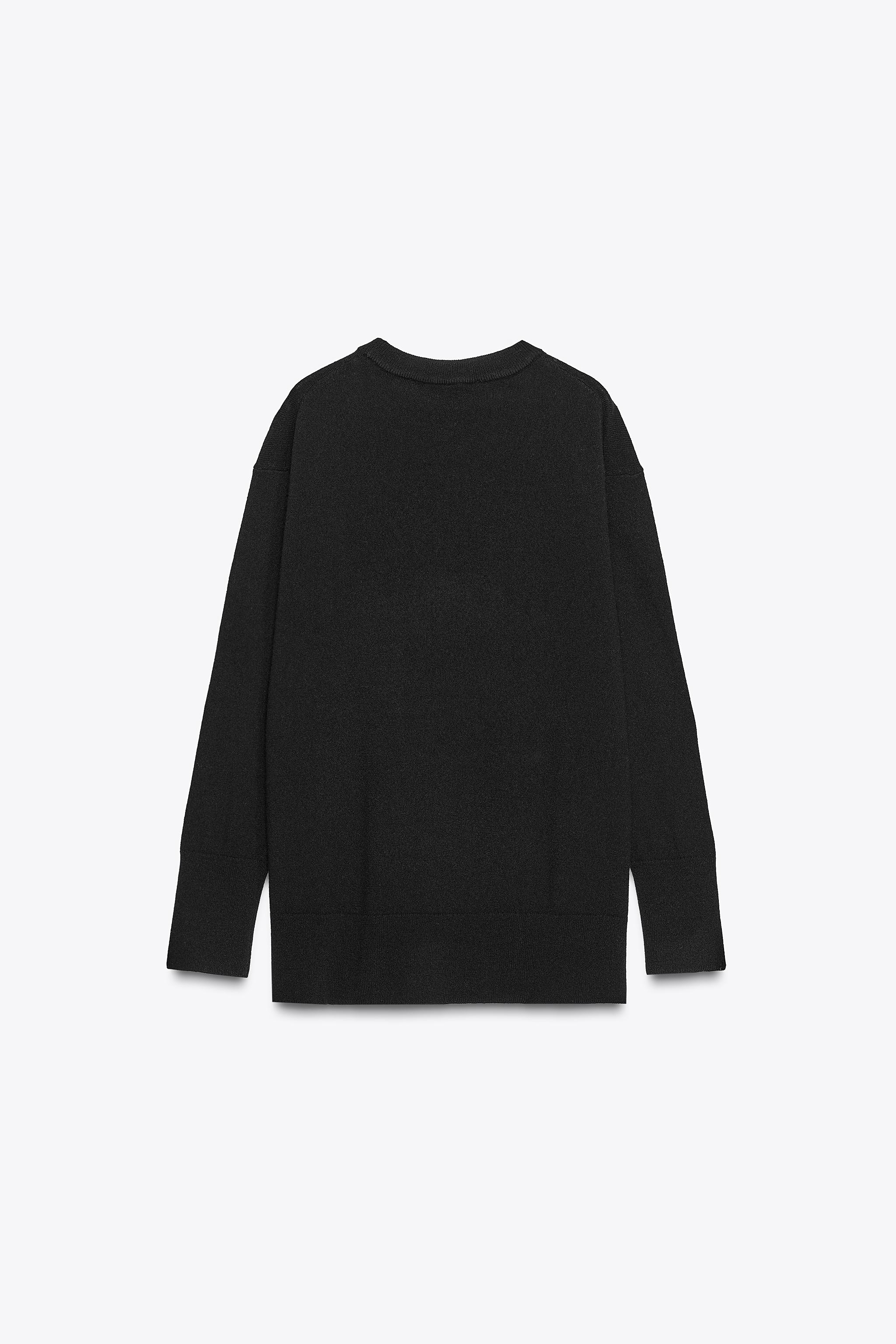 トップス EVCON JAMIESONS CREW NECK KNIT BLACK MIX Jamieson's Crew-Neck Shetland Jumper in Shetland Black