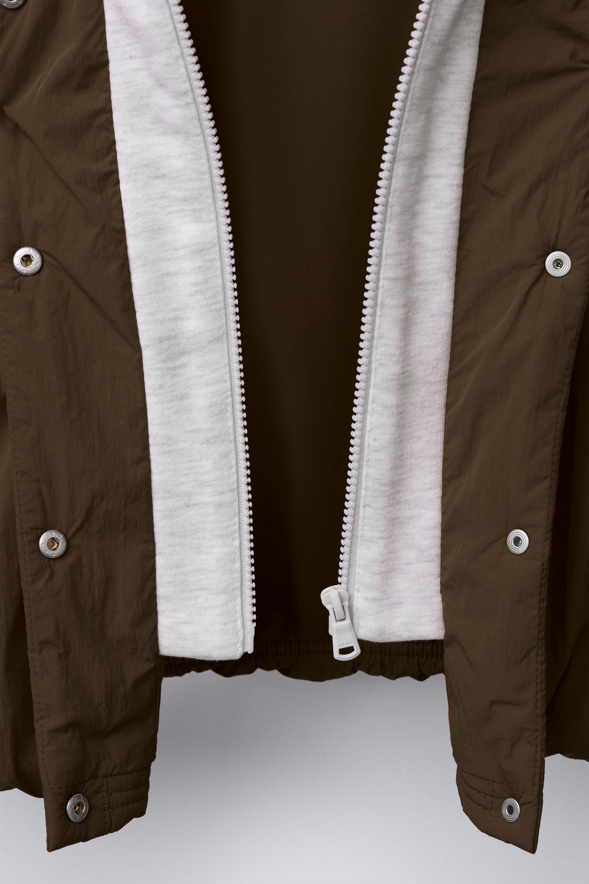 BLOUSON REMBOURRÉ À CAPUCHE EN MOLLETON