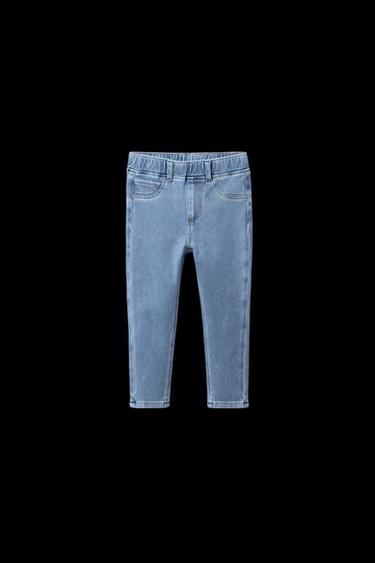 BASIC DENIM LEGGINGS - Light blue by Zara - Image 0
