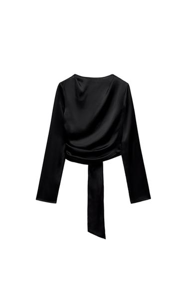 SATIN OPEN-BACK TOP