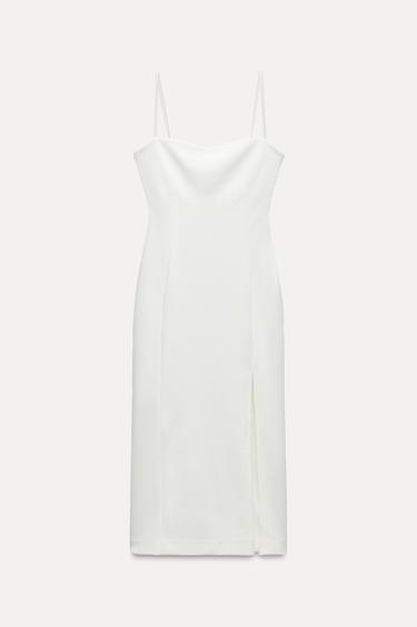 STRAPPY MIDI DRESS - White by Zara - Image 0
